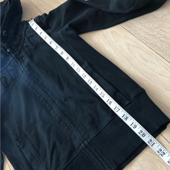 Lululemon Fireside Zip Up Cable Knit Hoodie in Black Size 6 - Picture 12 of 12